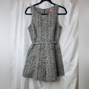 Tracy Reese pleated mini dress, off white & black